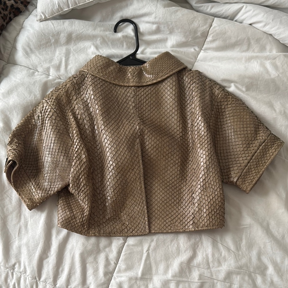Bottega Veneta 2007 Runway Cropped Bolero Python Jacket - Picture 2 of 2